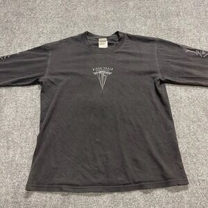 Vintage 90s Biker Trash Long-Sleeve Motorcycle Y2K Grunge Shirt